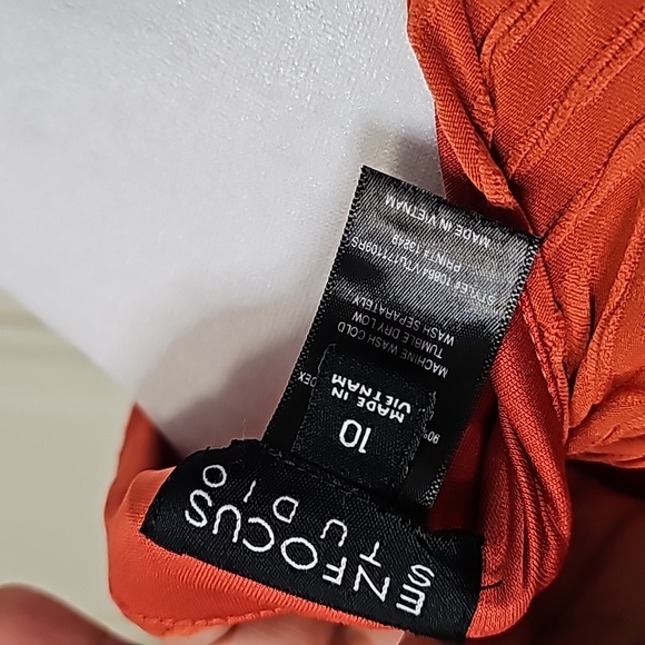 E focus Studio Orange Short Dress, Size 10 - Picture 4 of 4